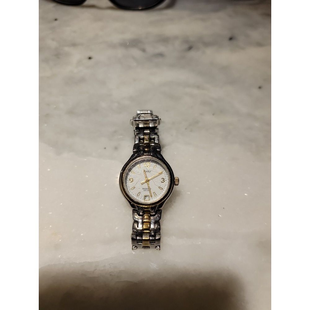 Timex Womens Two Tone Stainless Steel Indiglo Watch selling‎ for parts